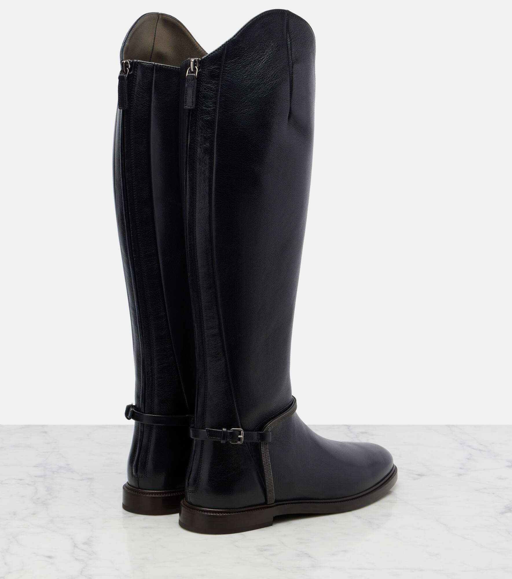 Monili leather knee-high boots - 2