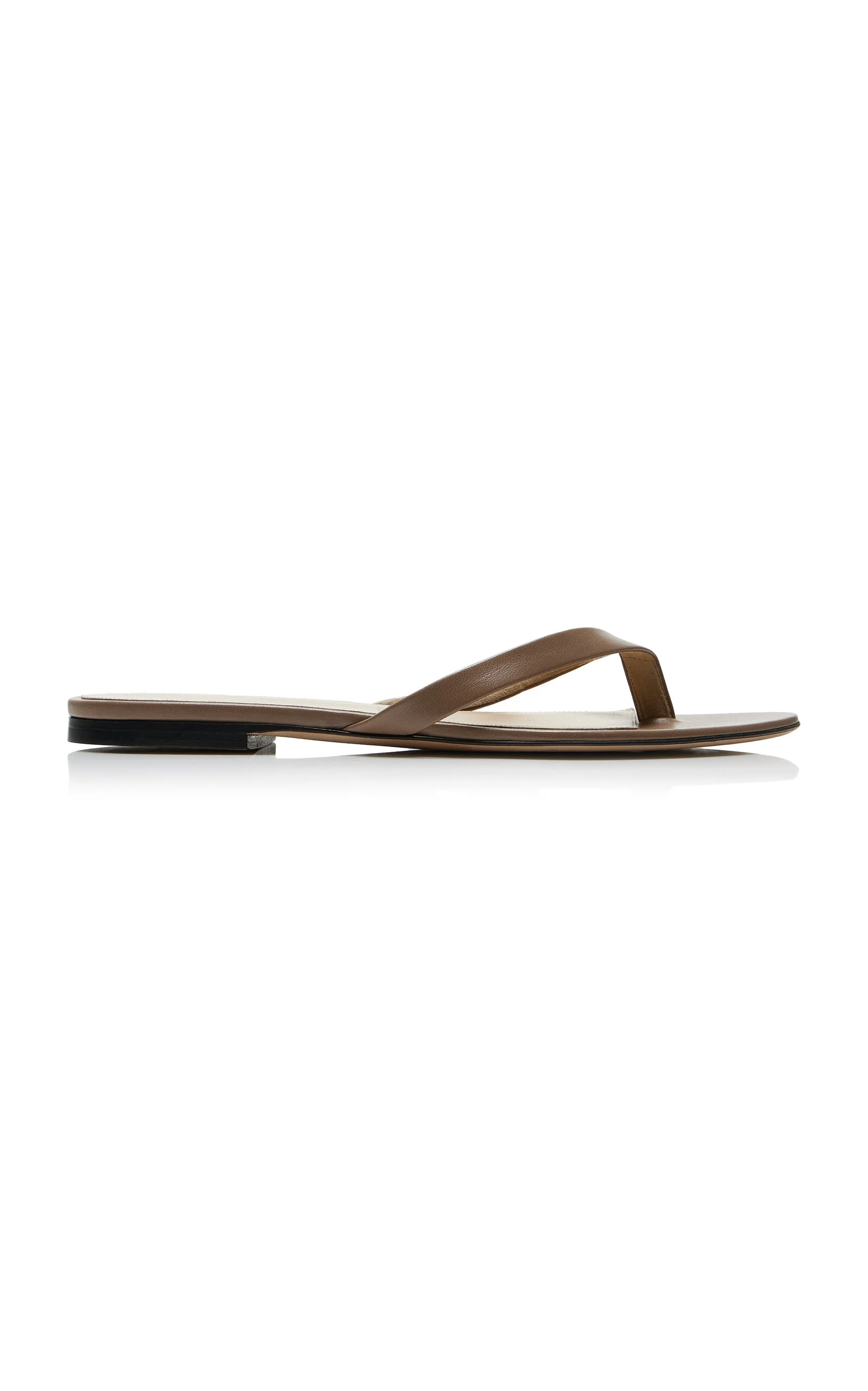 Sacha Velvet Thong Sandals taupe - 1