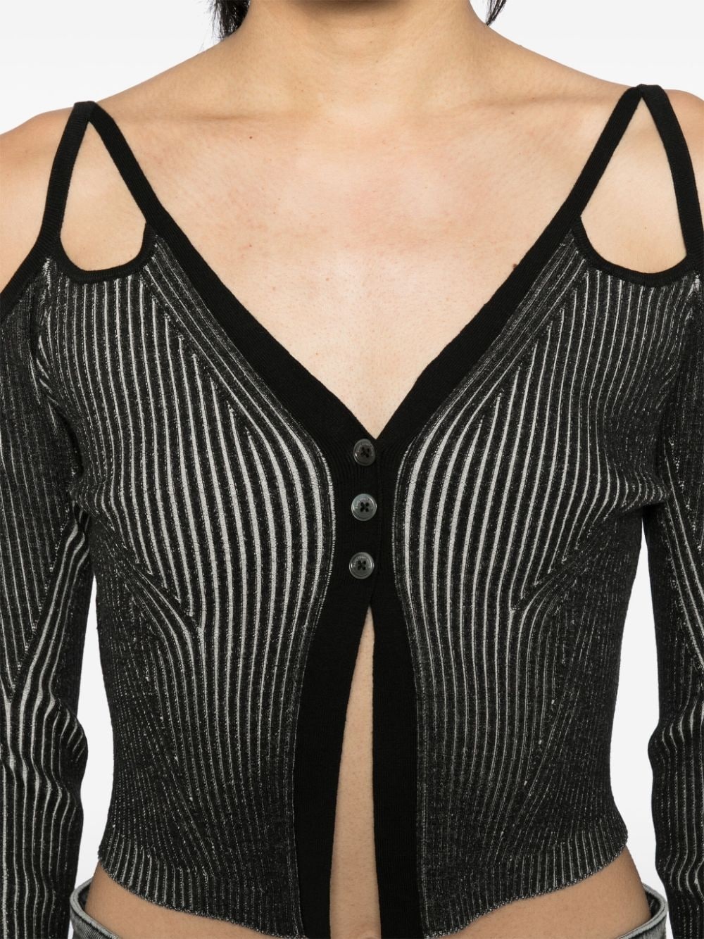 cut-out cardigan - 5