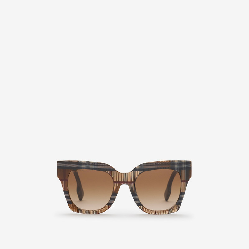Check Bio-acetate Square Frame Sunglasses 1