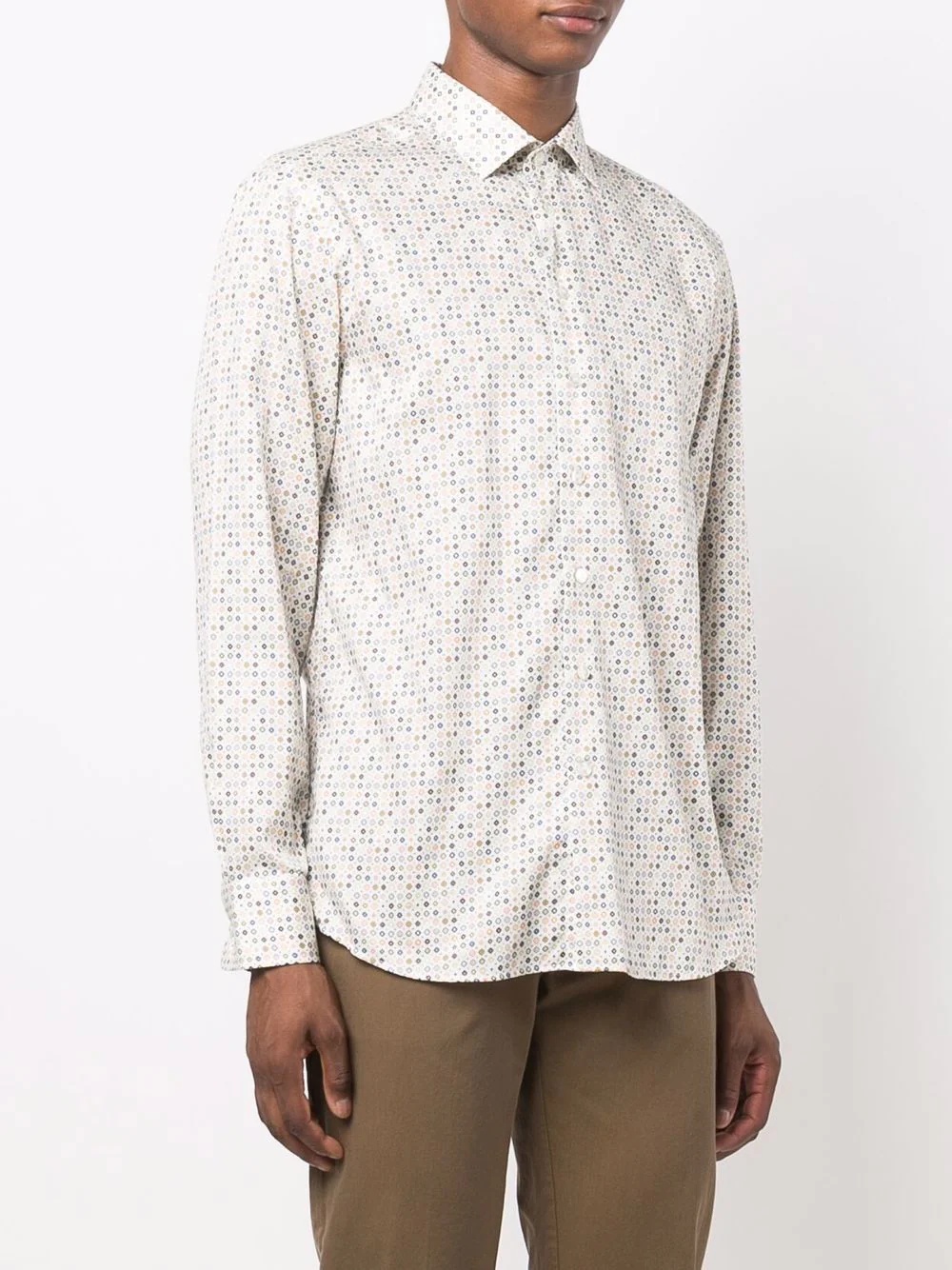 geometric-print cotton shirt - 3