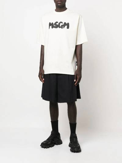 MSGM logo-print cotton T-shirt outlook