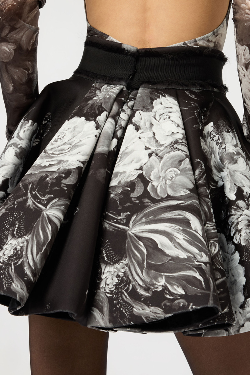 Scuba Jersey Skirt with Fiammingo Flowers Print 6