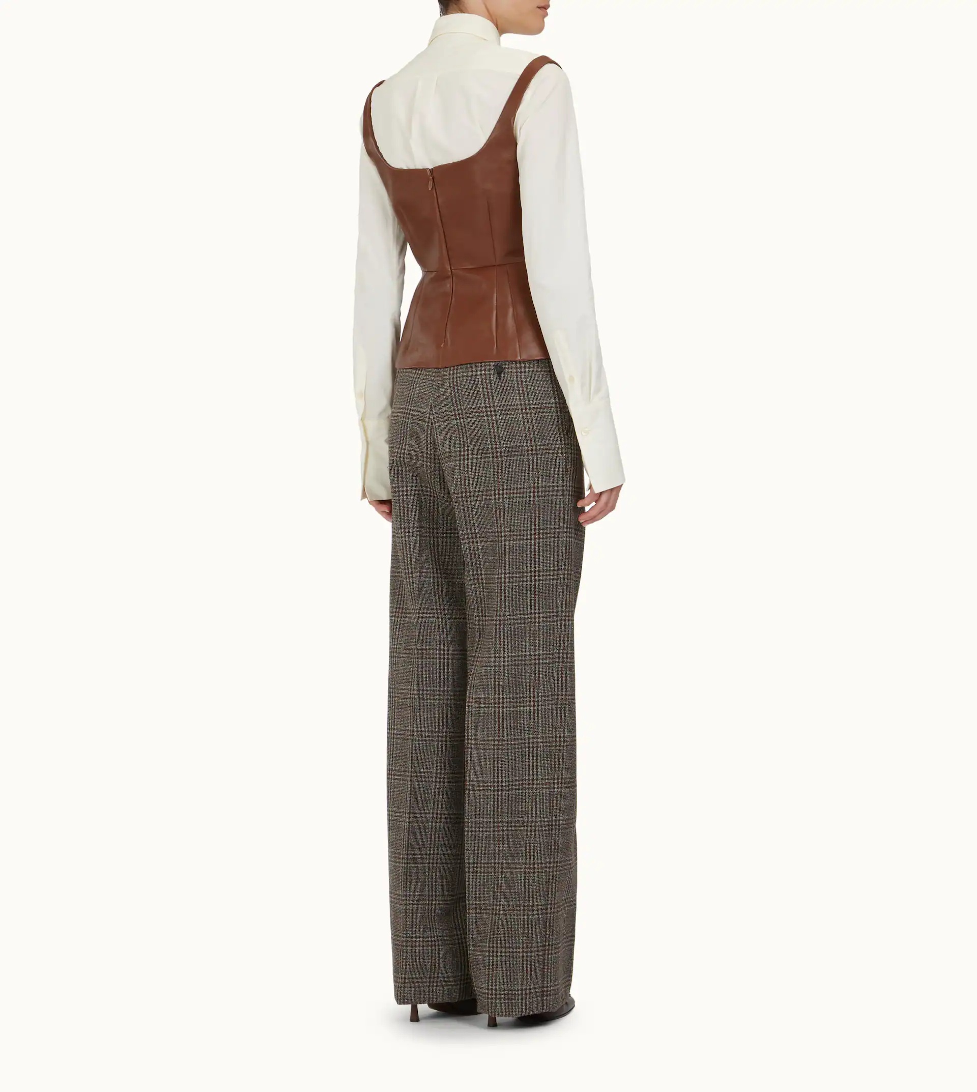 TOP IN LEATHER - BROWN - 3