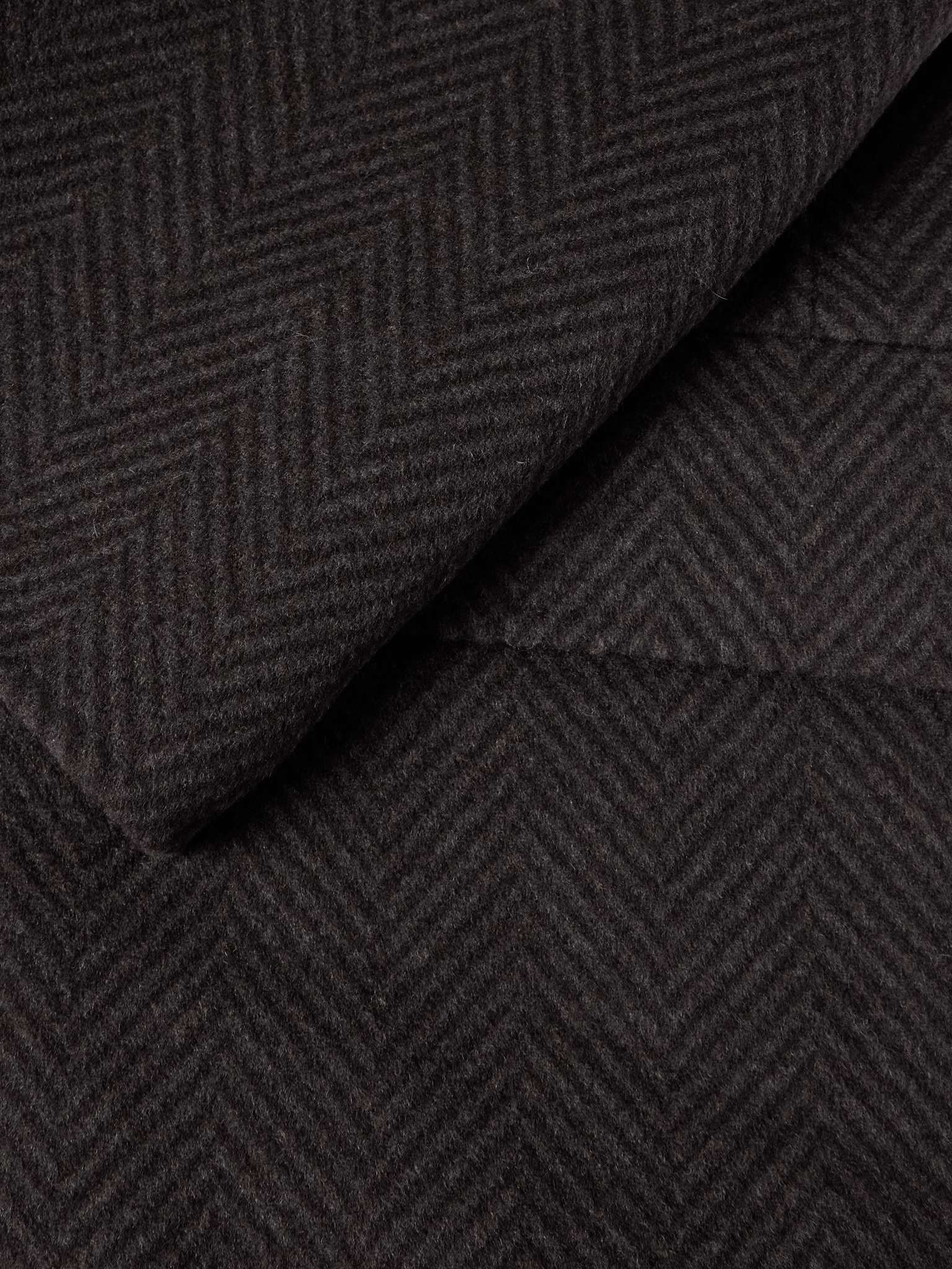Dojack Double-Breasted Herringbone Wool-Blend Coat - 3