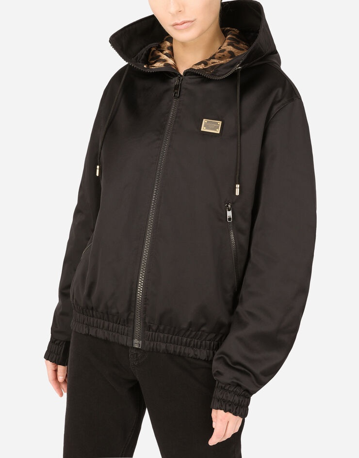 Technical gabardine jacket with hood - 4