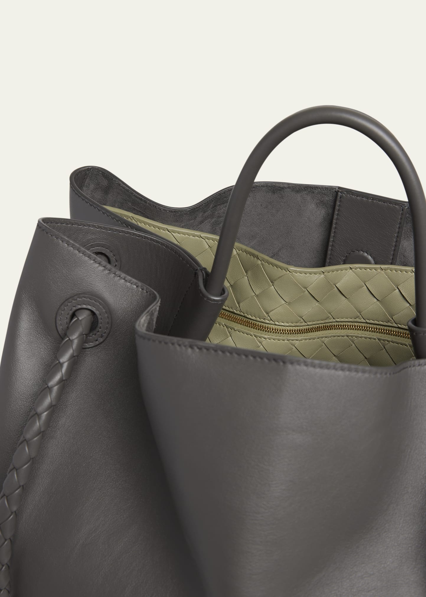 Large Andiamo Leather Top-Handle Bag - 4