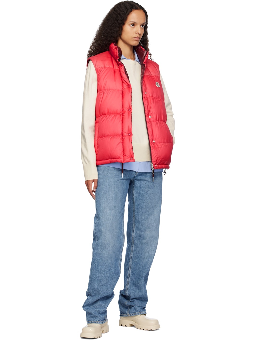 Pink & Burgundy Verone Short Reversible Down Jacket - 5