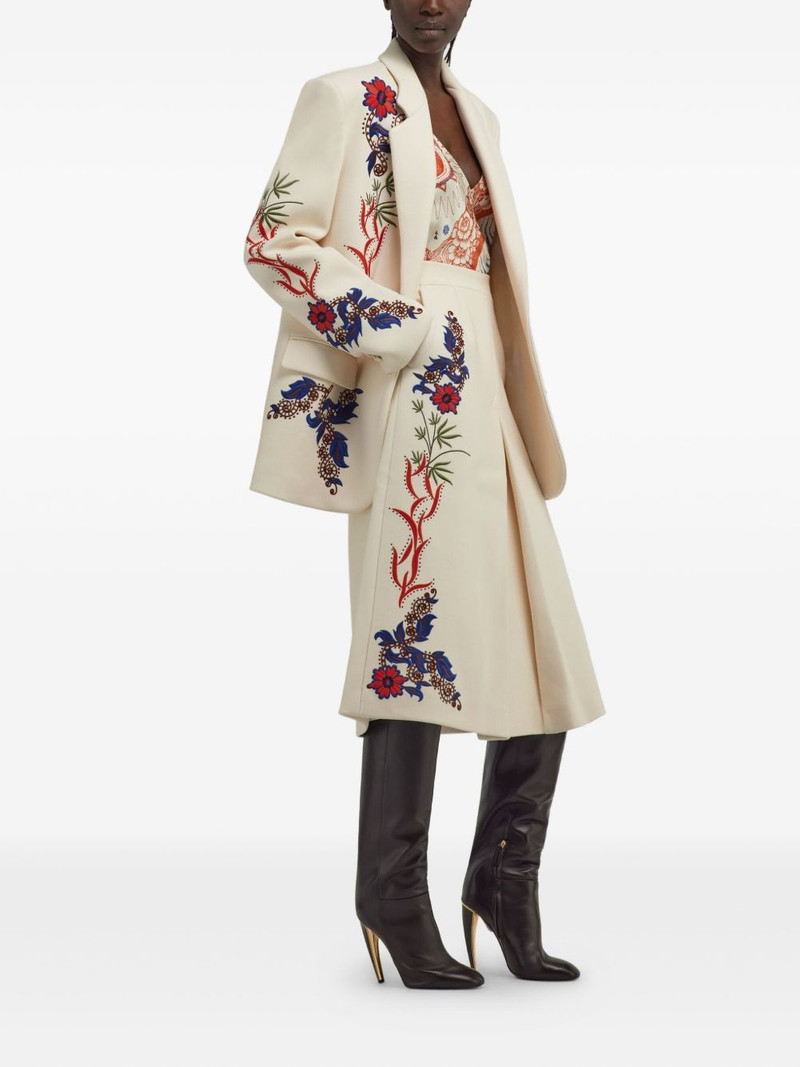 Roberto Cavalli floral-embroidered midi skirt outlook