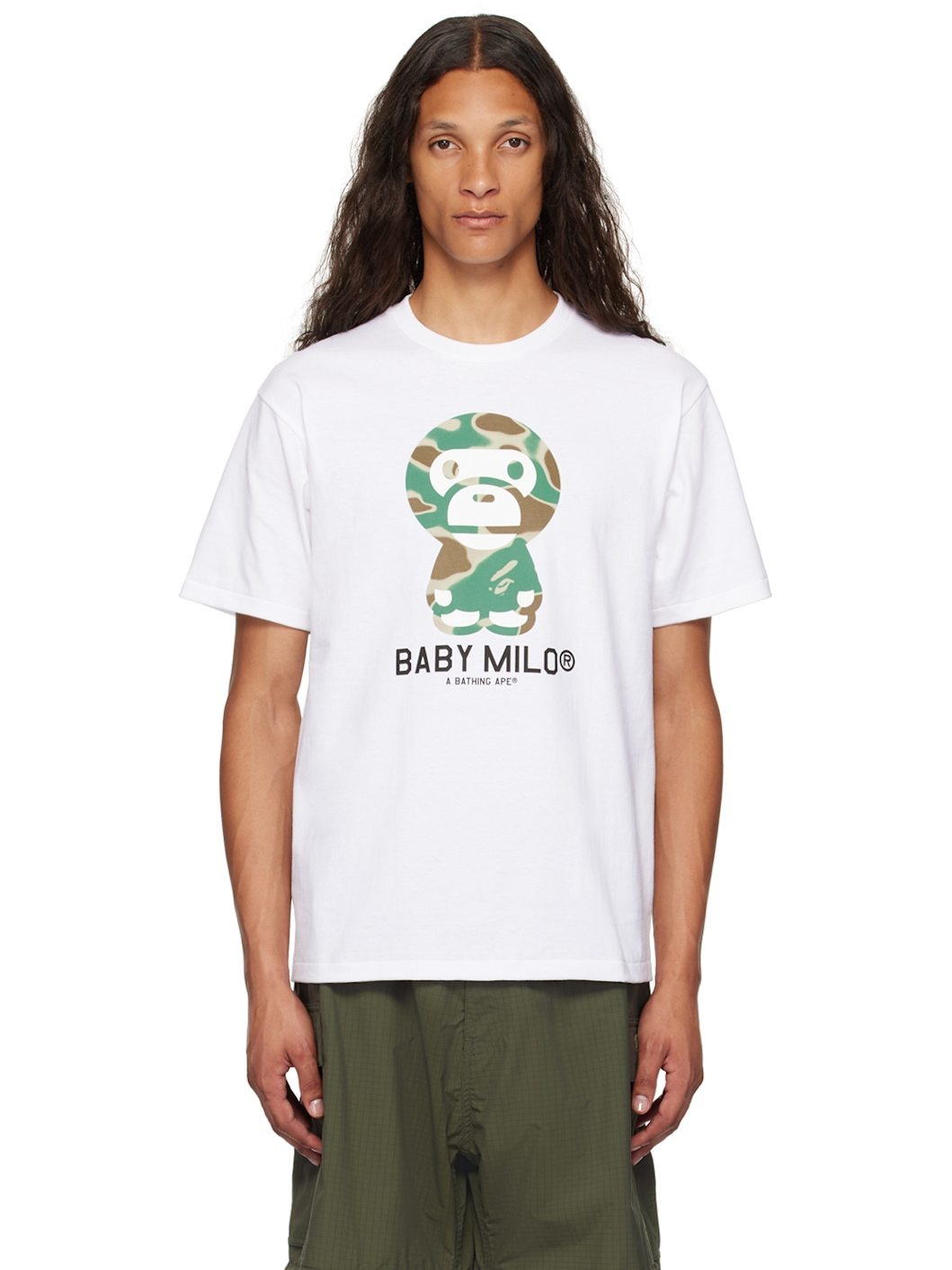 White Liquid Camo Baby Milo T-Shirt - 1