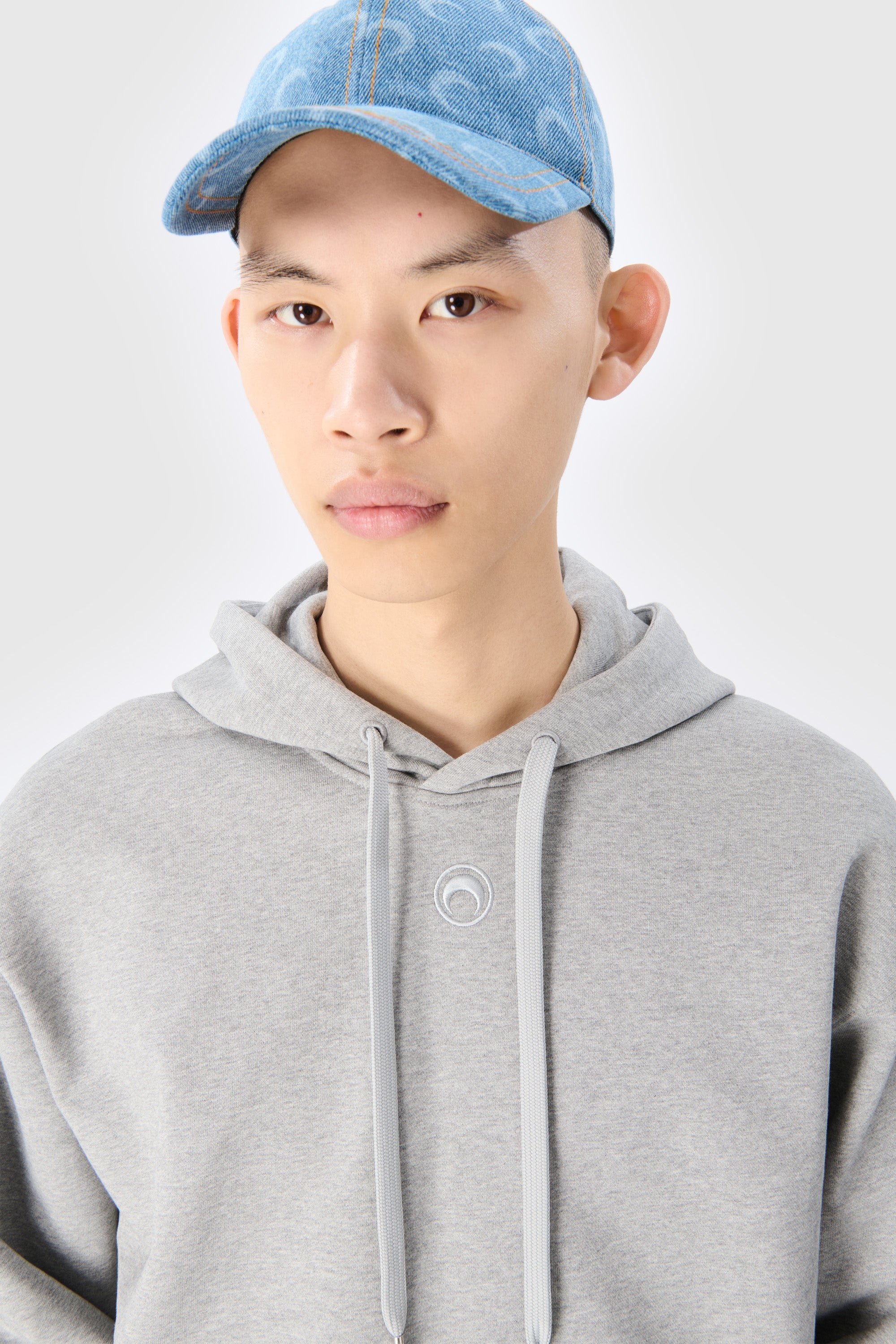 Marine Serre Moon Laser Denim Baseball Cap | REVERSIBLE