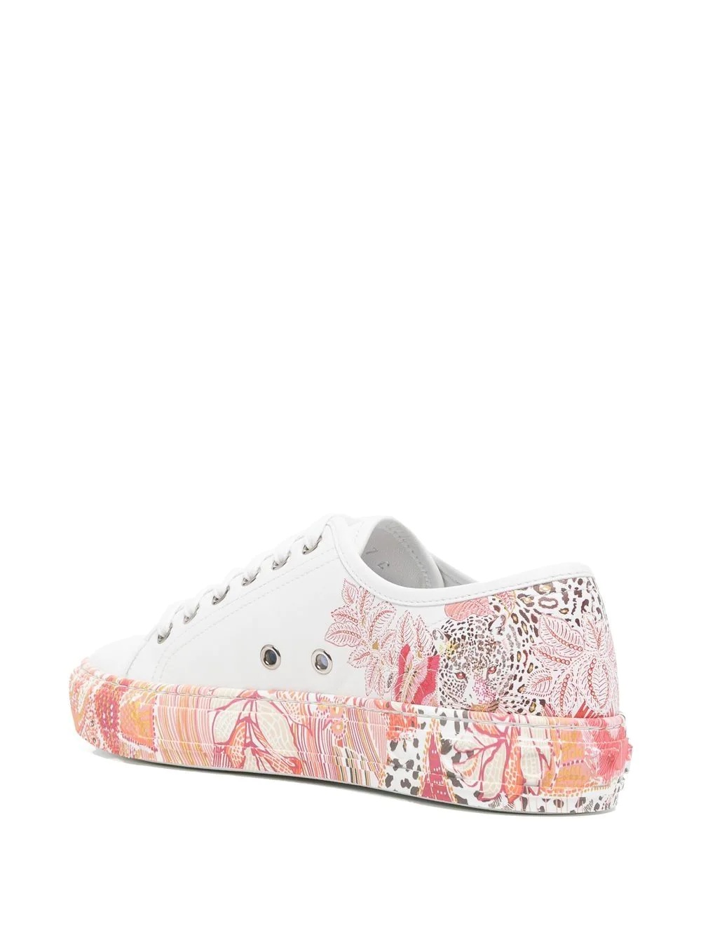 floral-print lace-up sneakers - 3