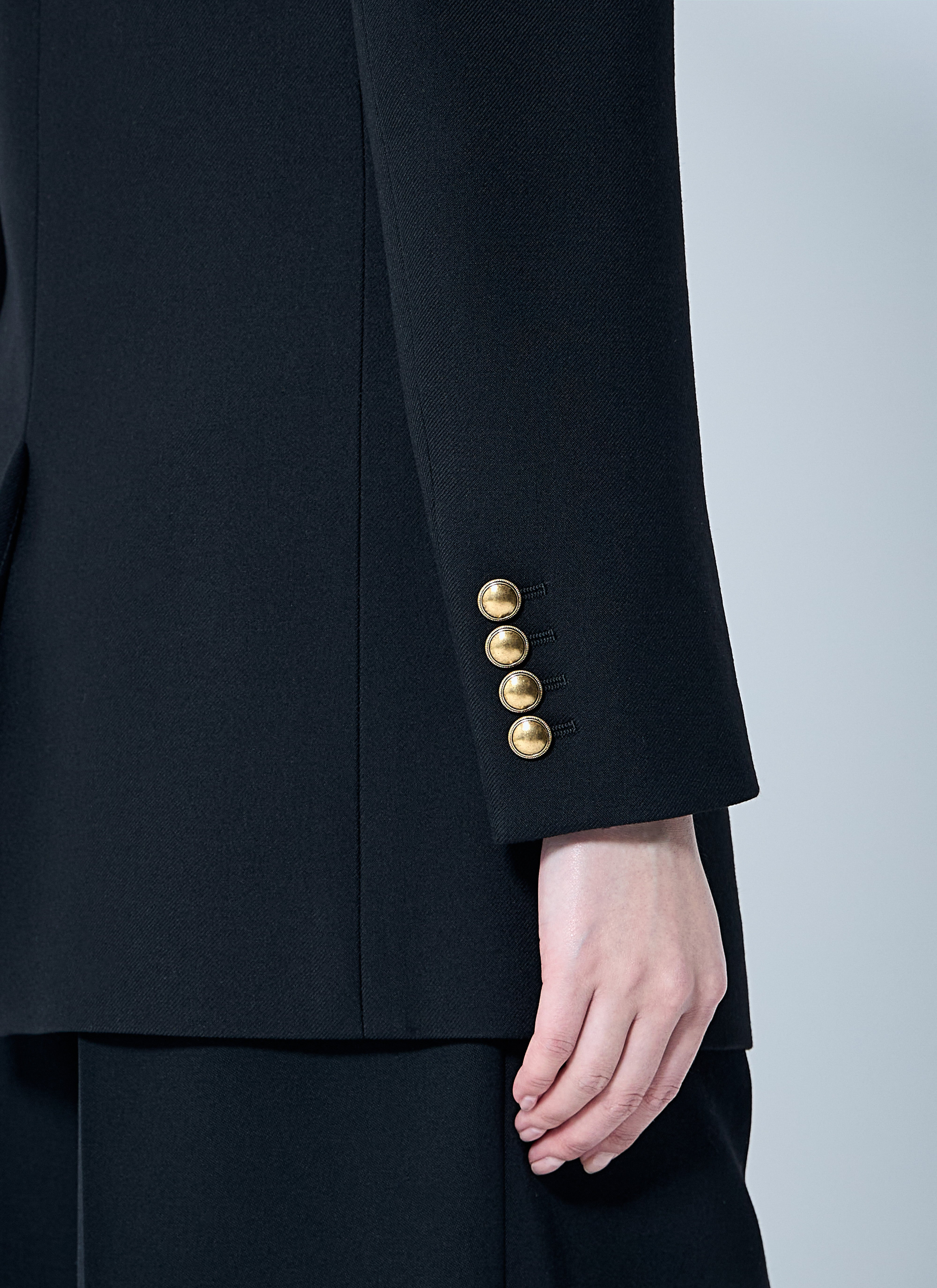 Saint Laurent Women Wool Gabardine Blazer - 6