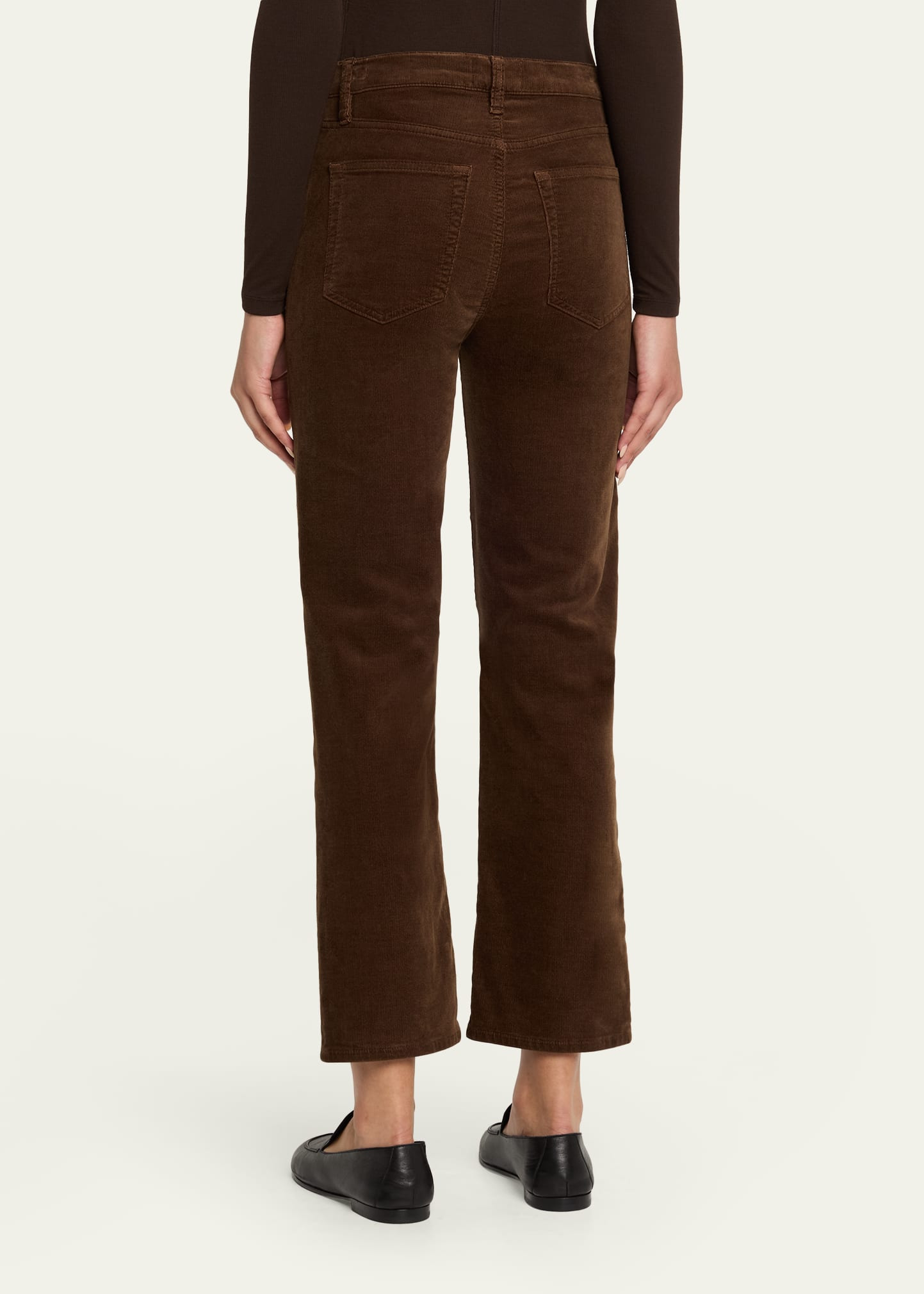 Le Sleek Cropped Stretch Corduroy Pants - 3