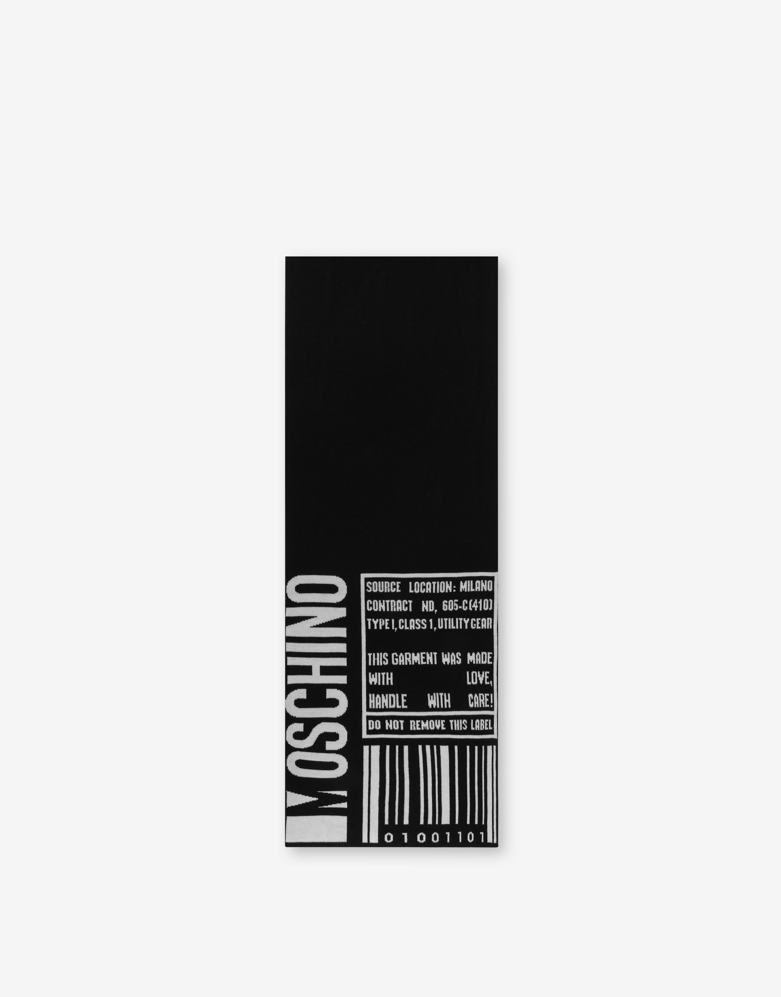 BARCODE LOGO WOOL SCARF - 1