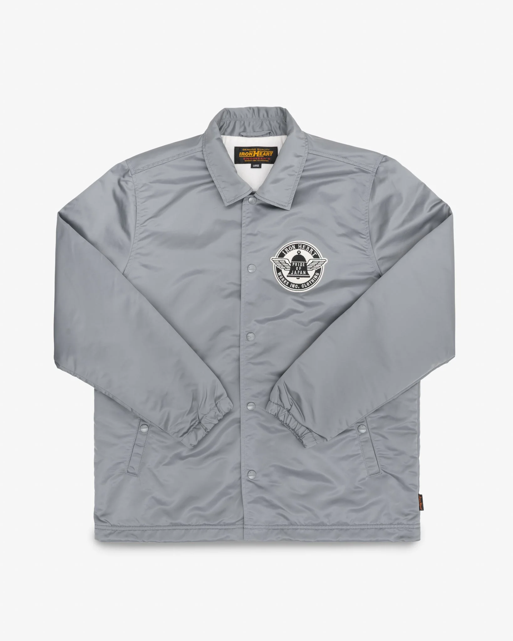 IHJ-160-GRY 4.8OZ NYLON COACH JACKET - GREY - 1