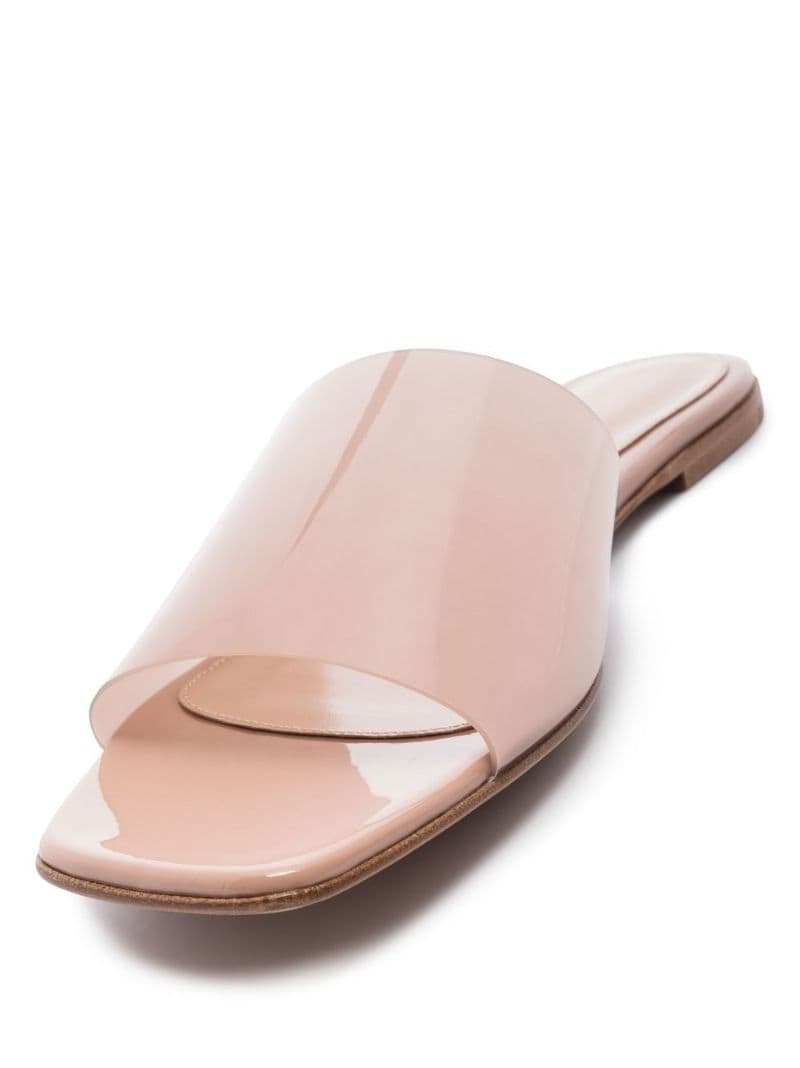 semi-transparent flat sandals - 2