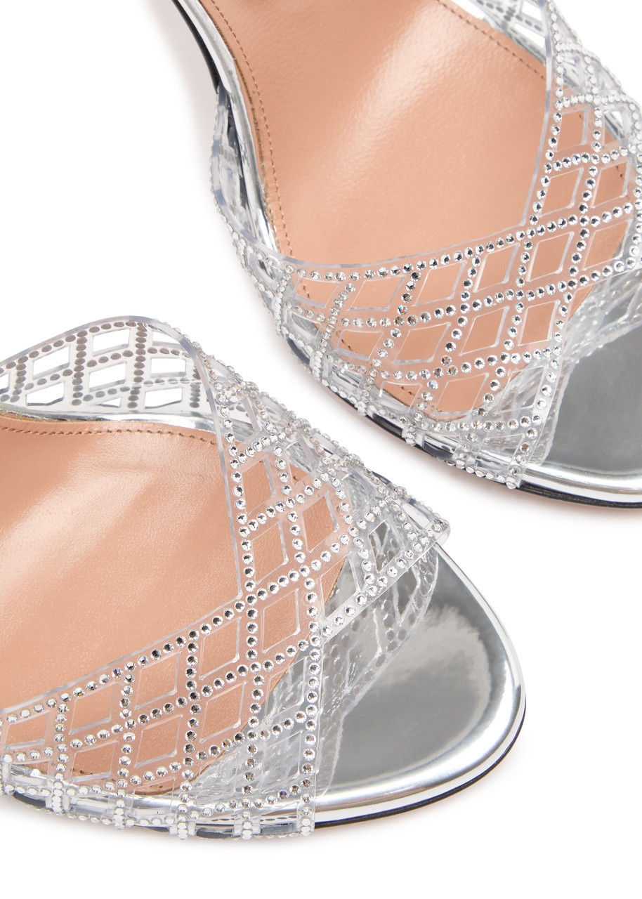 Aquazzura Lumiere 105 Crystal-embellished Sandals - 3