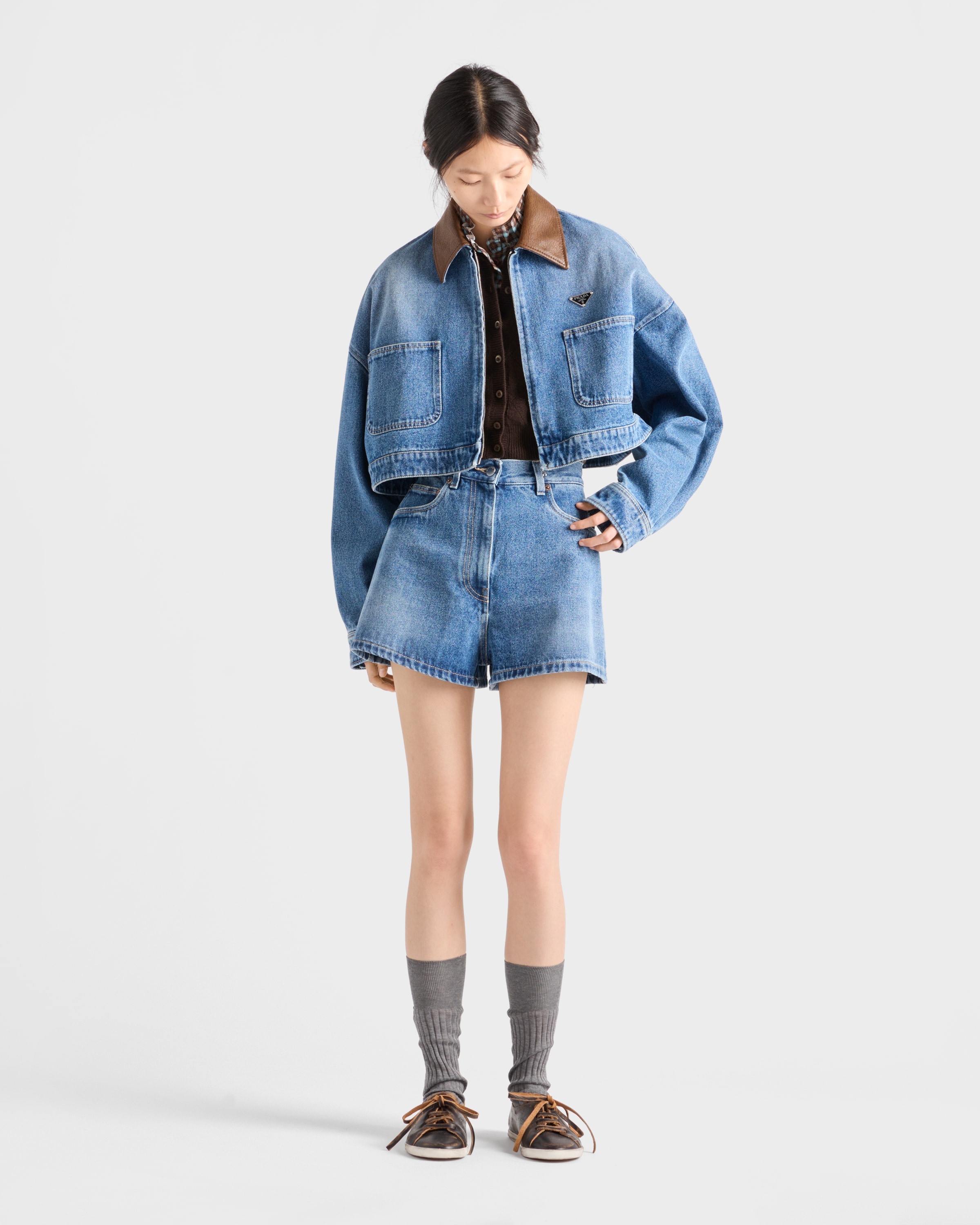 Denim shorts - 2