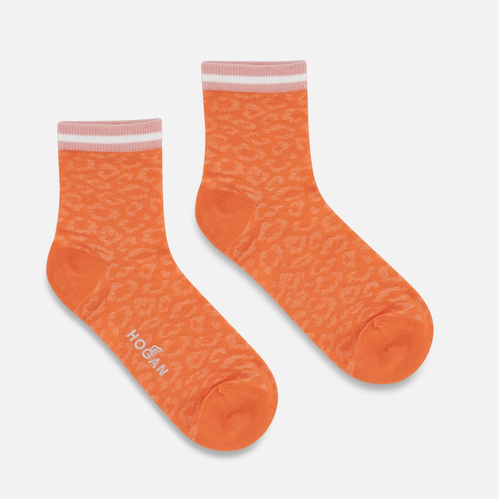 Animal Print Socks Orange - 1
