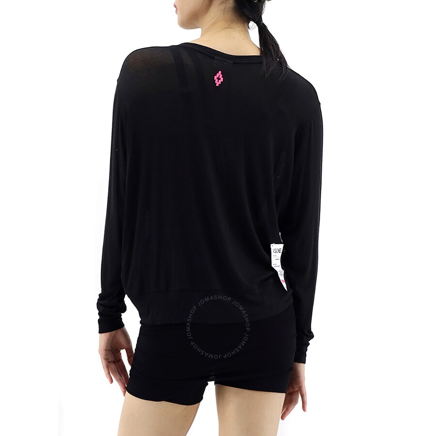 Marcelo Burlon Ladies Black Confidential T-shirt - 5