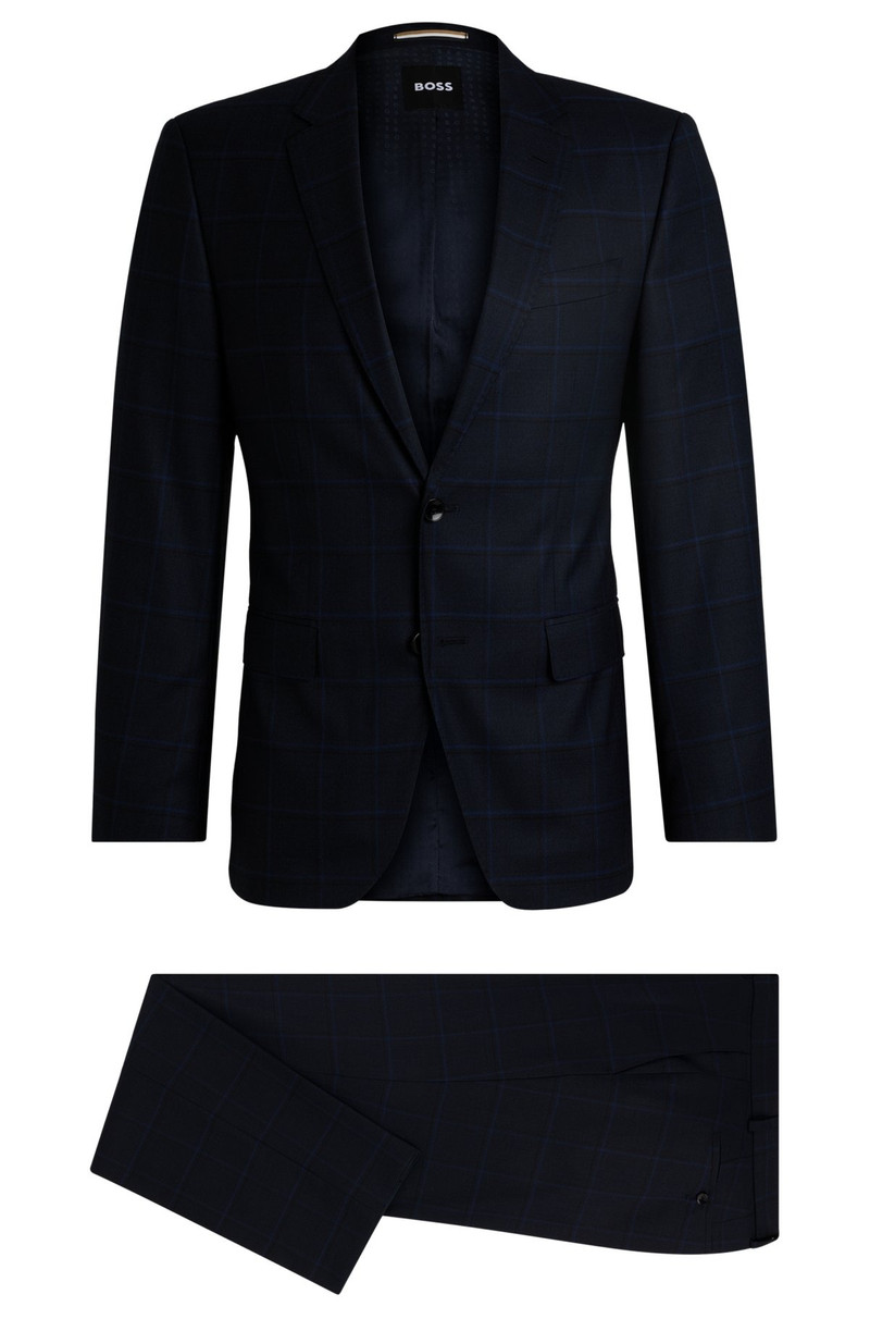 SLIM-FIT SUIT IN CHECKED WOOL 9
