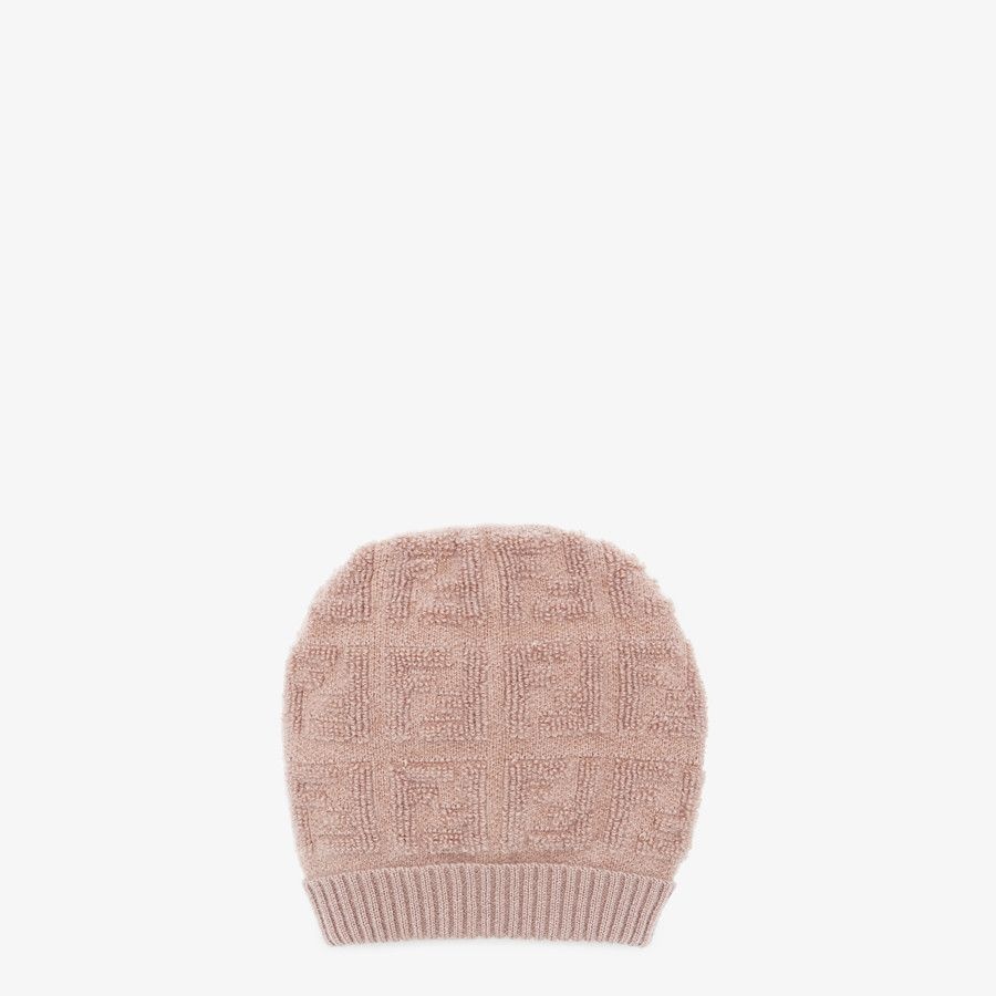 Beige knit hat - 1