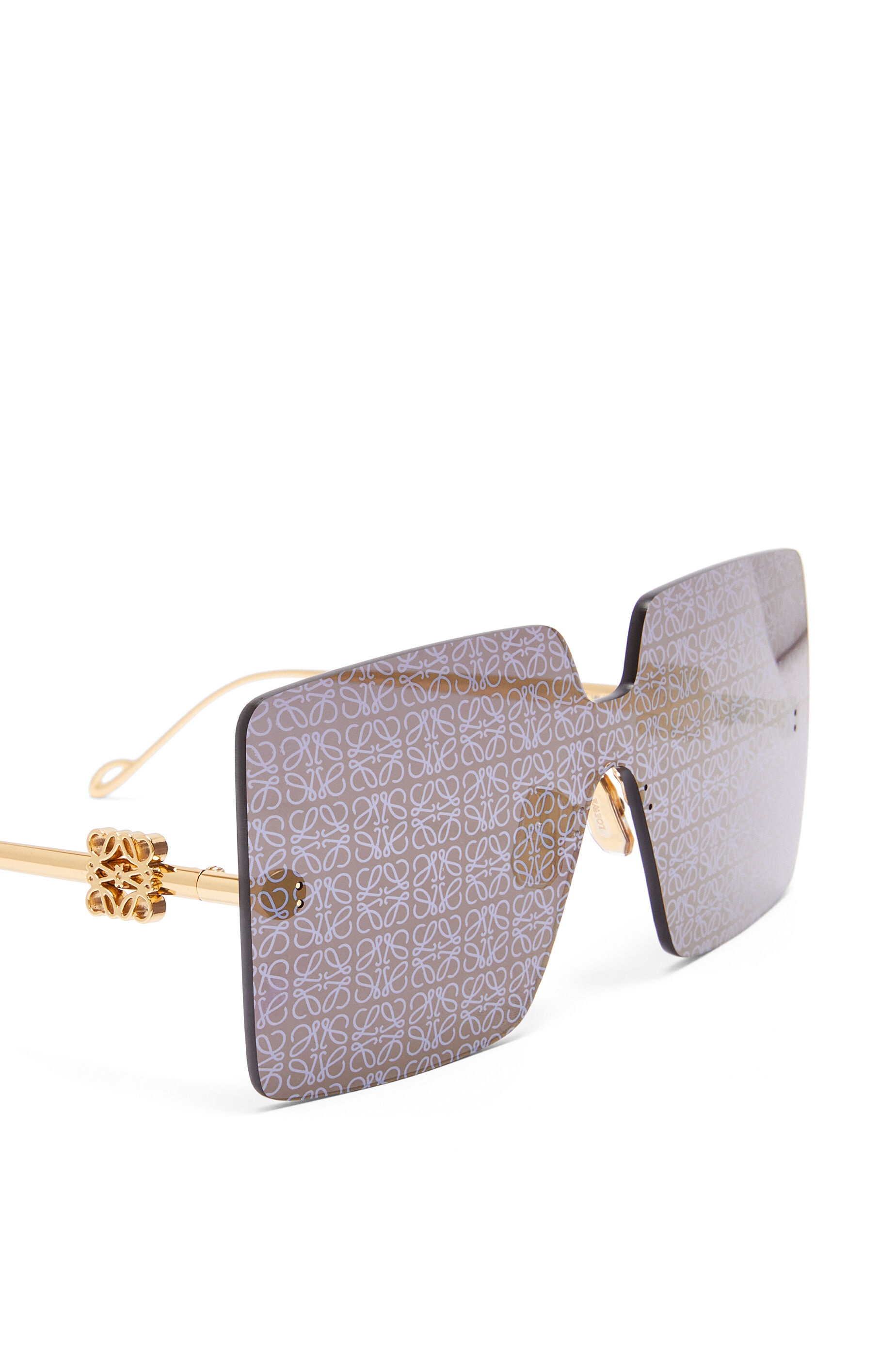 Rimless mask sunglasses in metal - 4