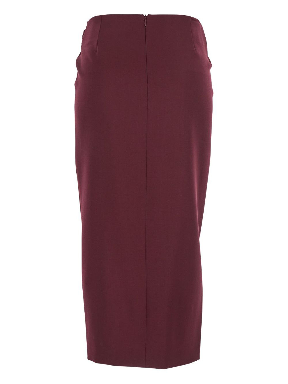 draped-front midi skirt - 2