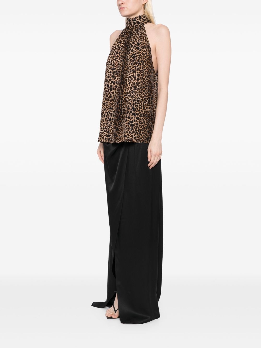 leopard-print tank top - 3