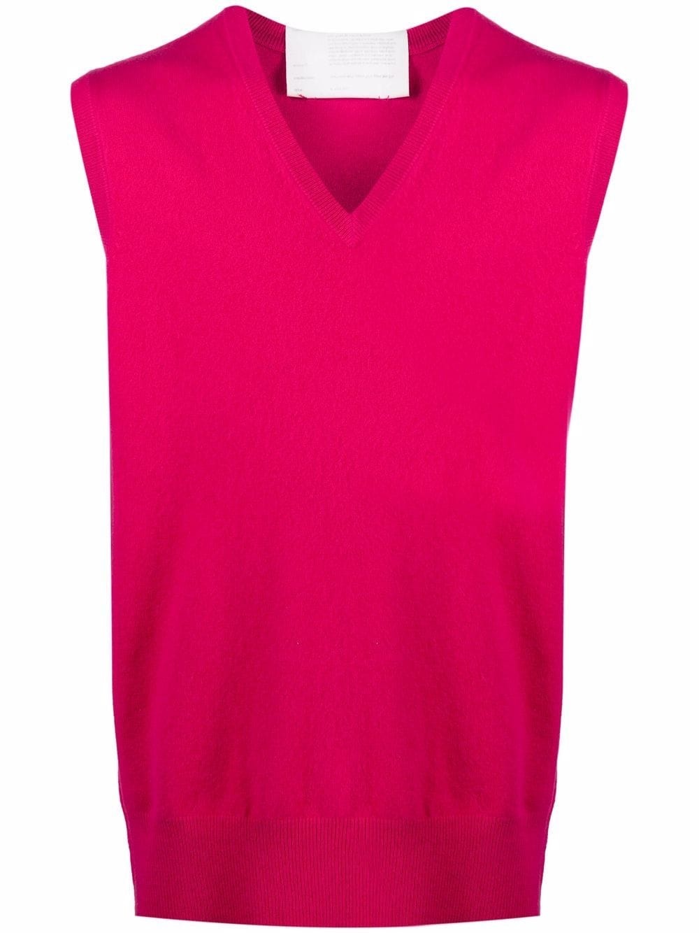 longline cashmere-blend sweater vest - 1