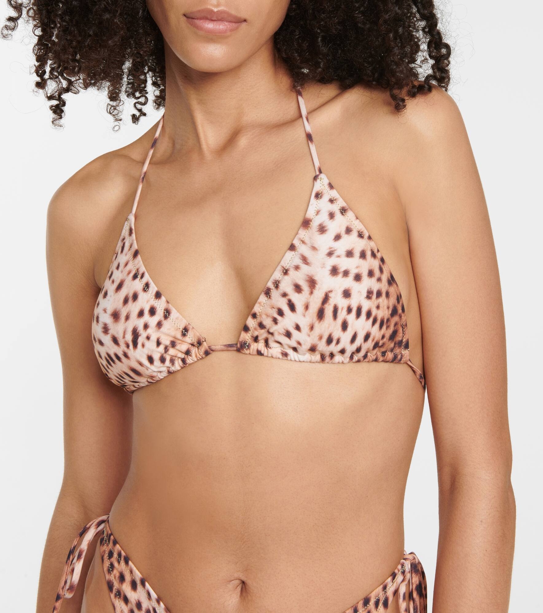 Susan cheetah-print bikini top - 4