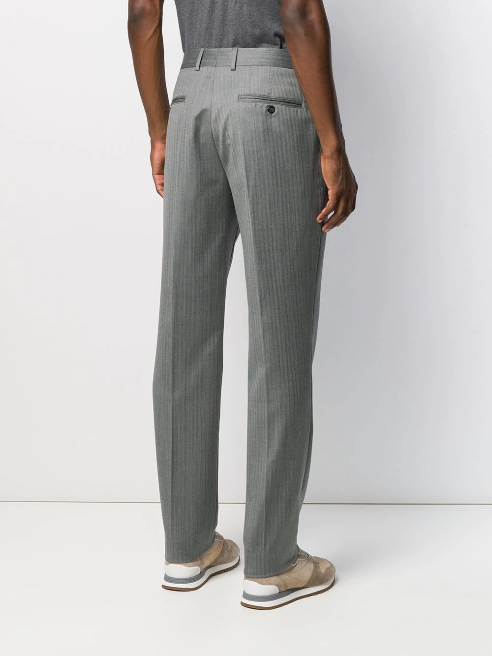 herringbone trousers - 4