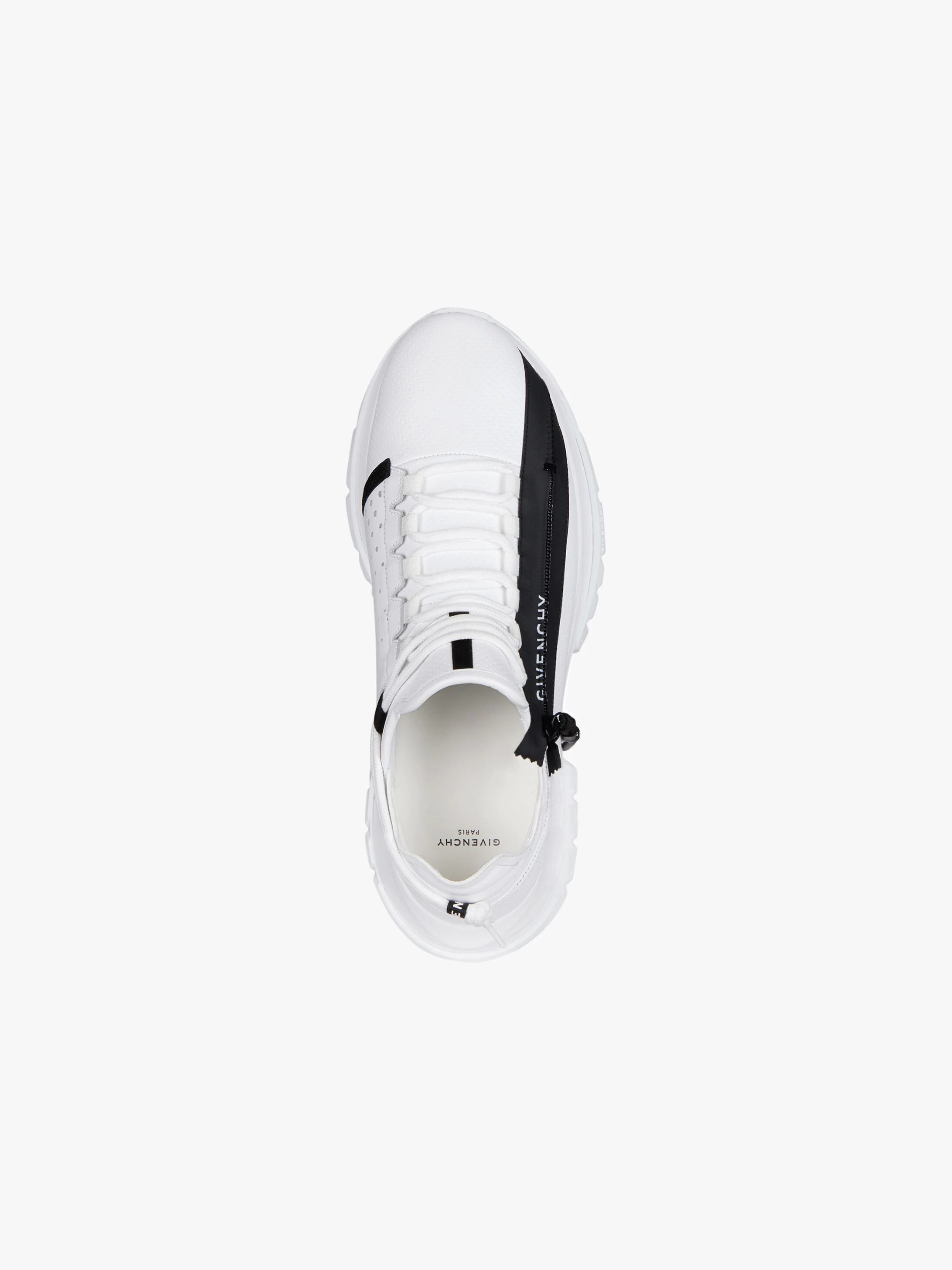 SPECTRE LOW RUNNERS SNEAKERS IN PERFORATED LEATHER WITH ZIP - 4