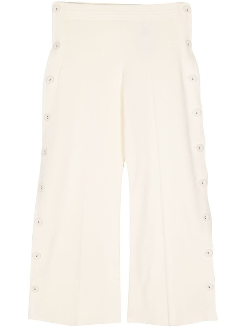 side-button straight-leg trousers 1