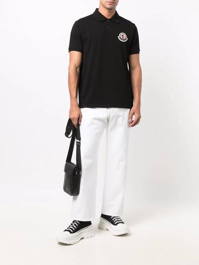 Moncler logo patch polo shirt outlook