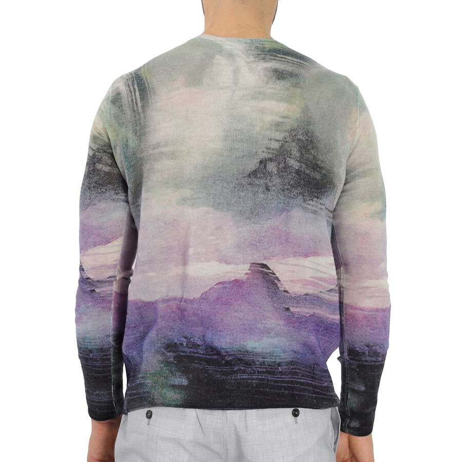 Emporio Armani Men's Abstract Print Cashmere Sweater - 3