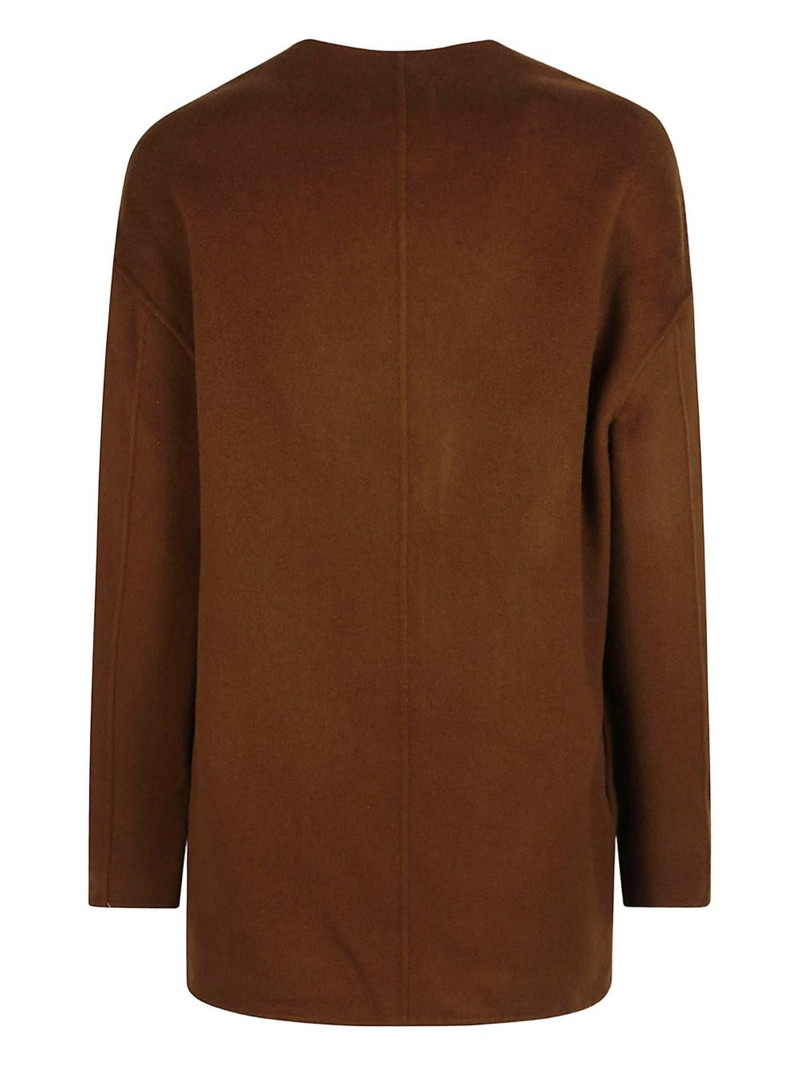 Loulou de Saison round-neck wool coat outlook