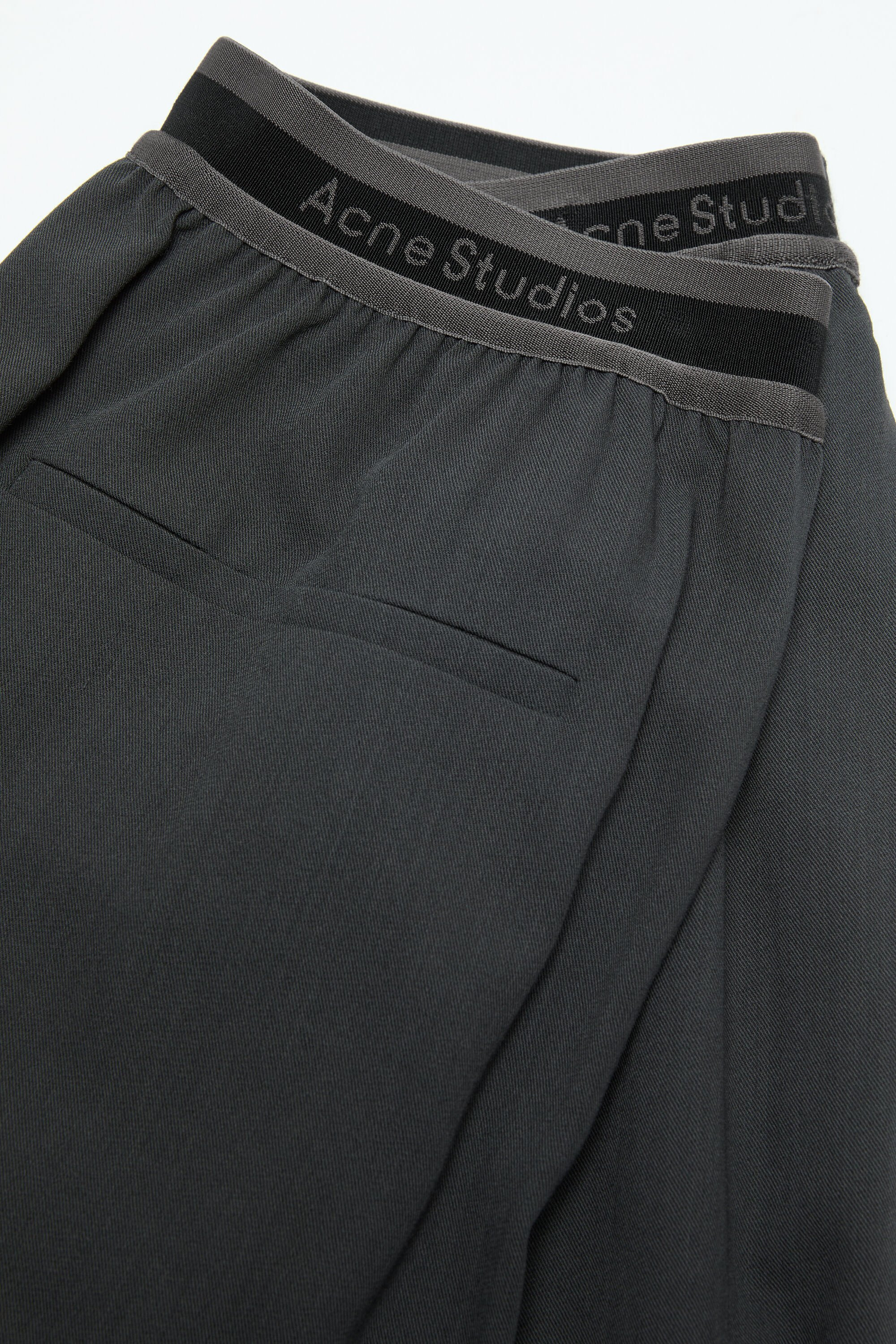 Logo tape trousers - Charcoal Grey - 6