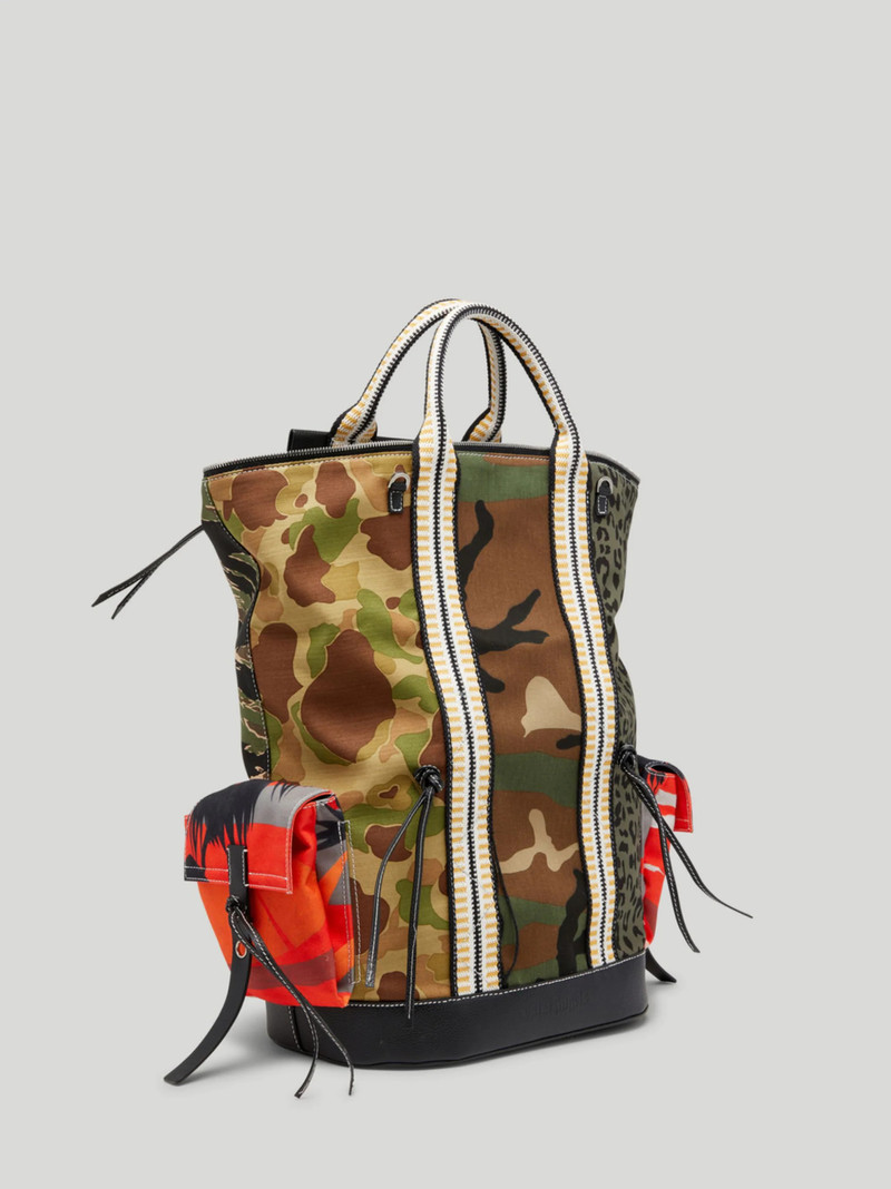 MIXED FABRIC BACKPACK 5