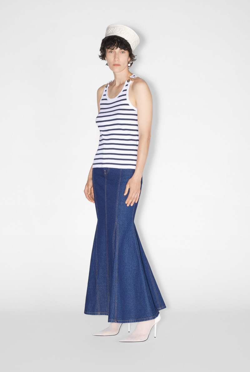 THE WHITE STRAPPED MARINIÈRE TANK TOP 2