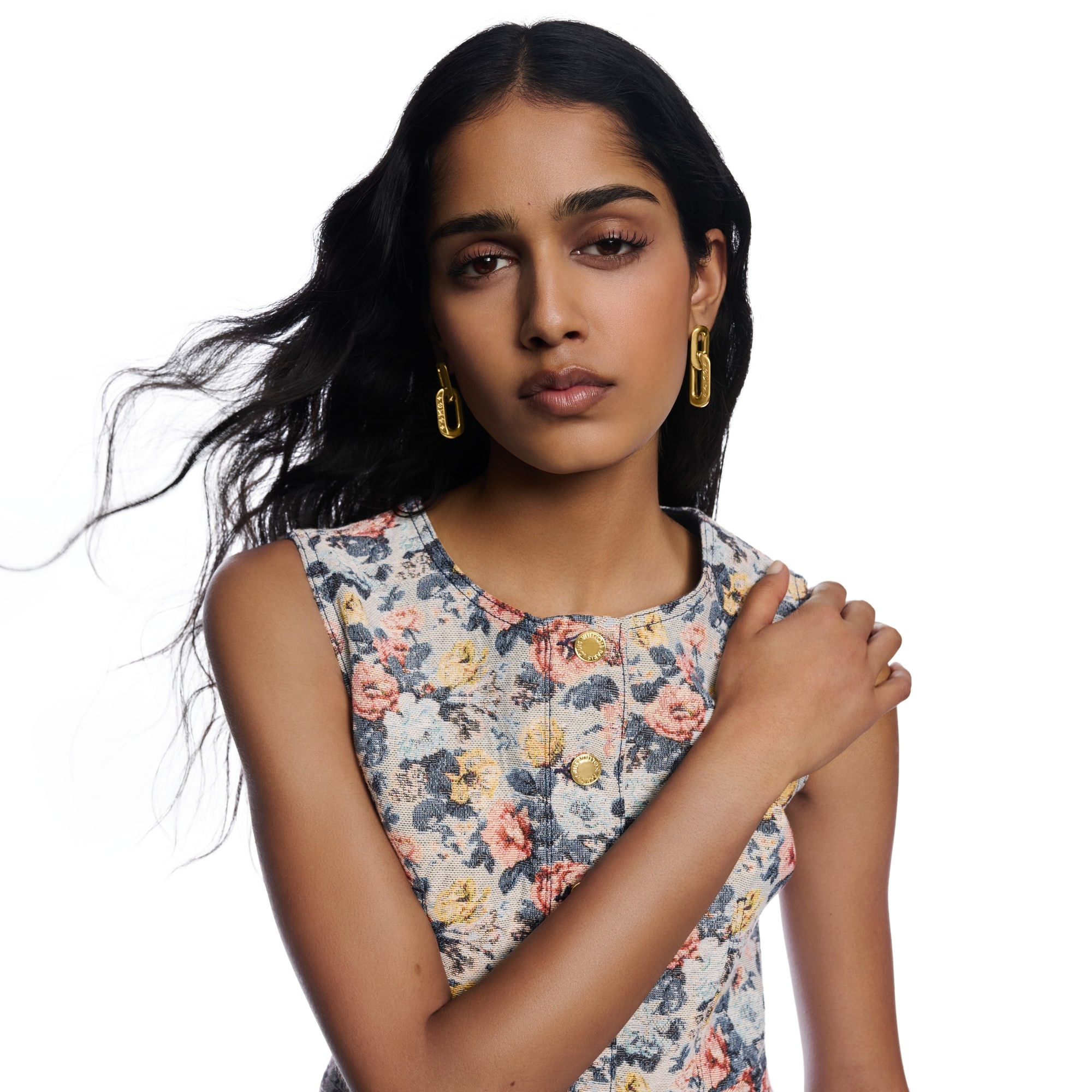 ワンピース Floral Cut Jacquard Sleeves A-Line Dress Floral Jacquard A-Line Dress - Women - Ready-to-Wear | LOUIS
