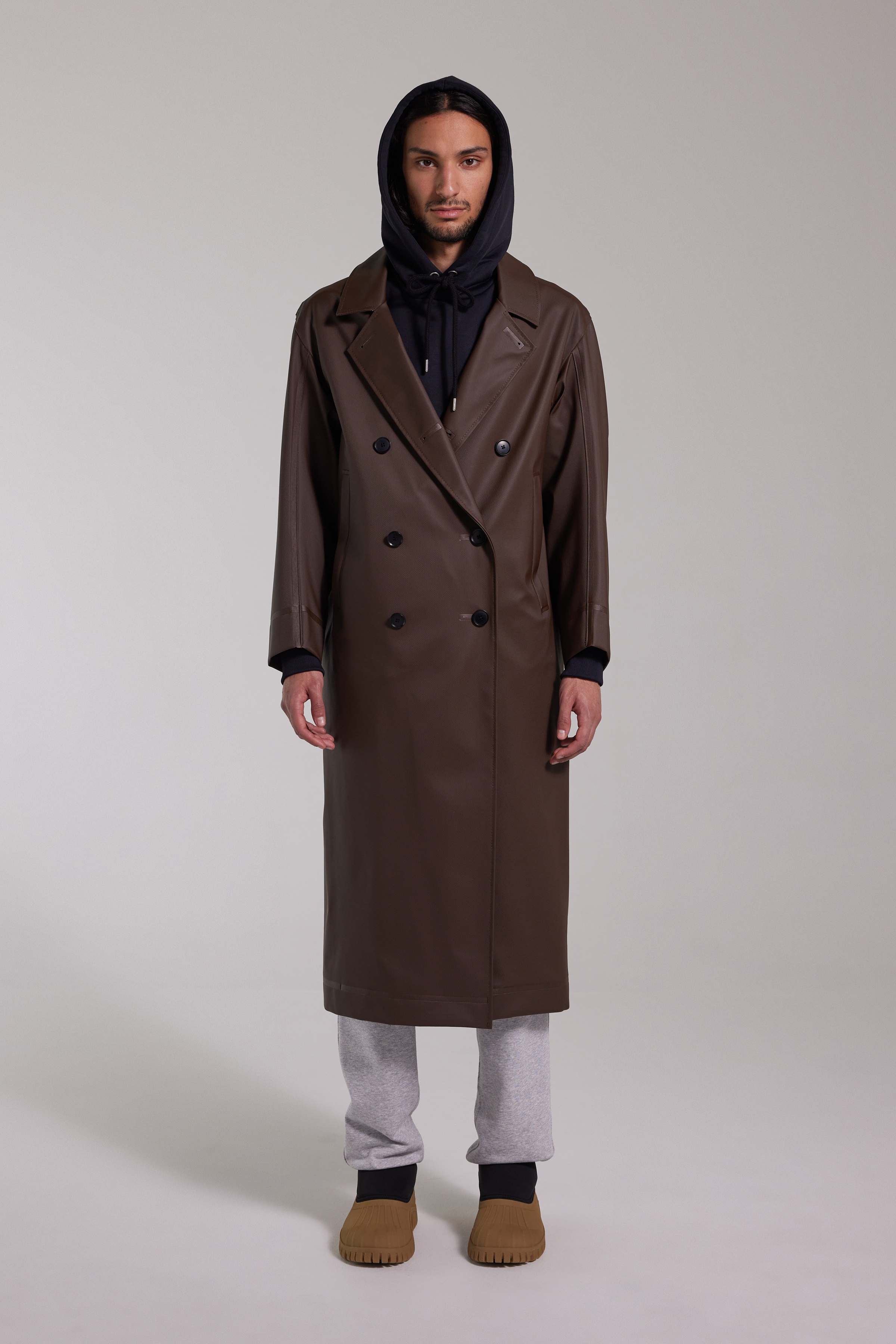 Rosenbad Long Double Breasted Overcoat Dark Brown - 4