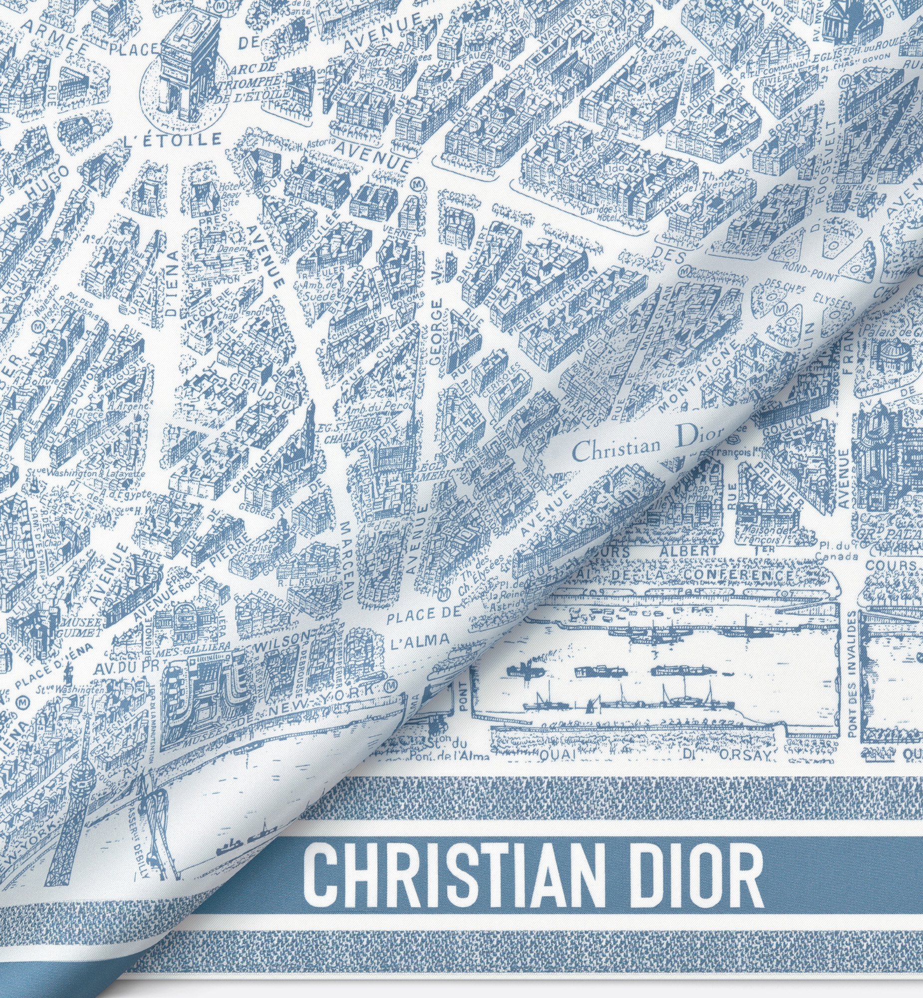 Plan de Paris 90 Square Scarf - 3