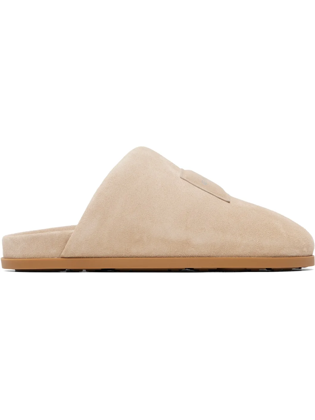 Beige Puffy Mule Loafers - 1