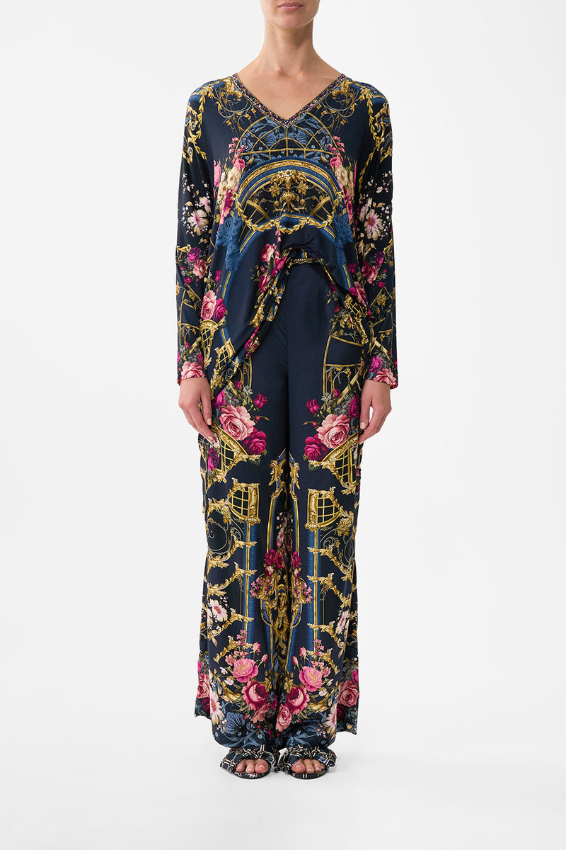 CAMILLA SIDE SPLIT JERSEY TEE outlook