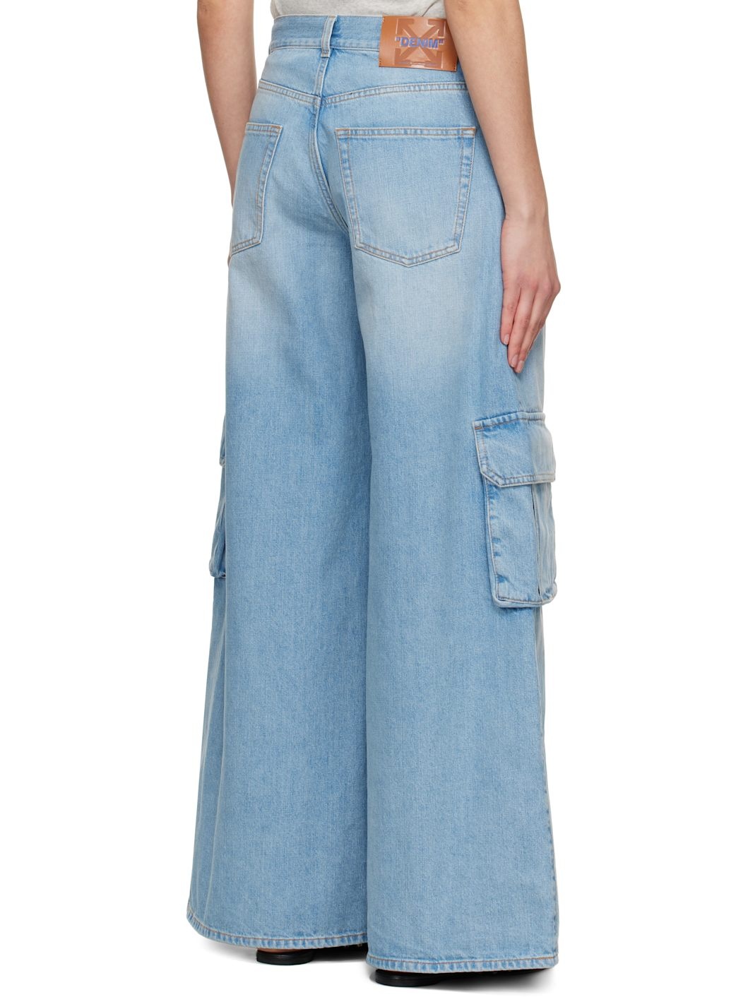 Blue Wide-Leg Denim Jeans - 3