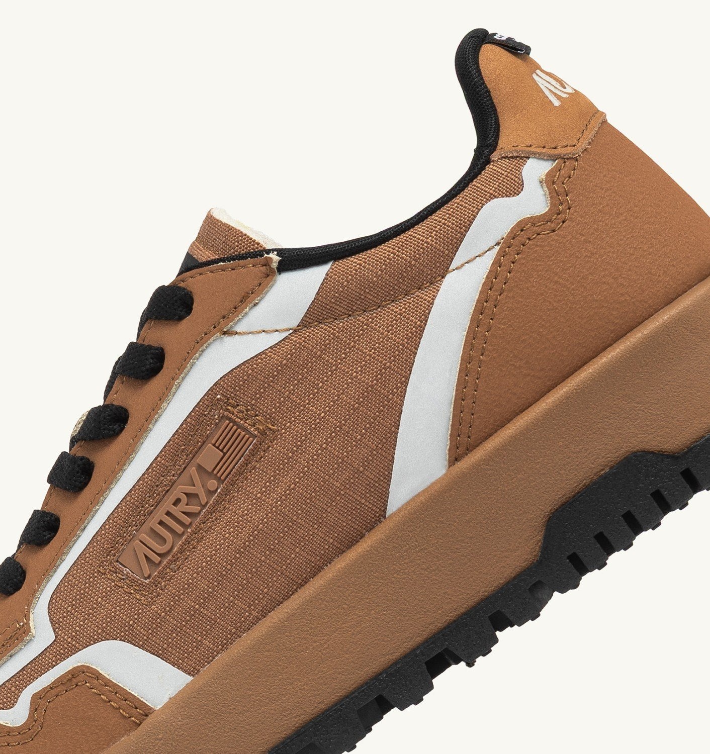 WILDPACE LOW SNEAKERS IN RIPSTOP NYLON AND LEATHER COLOR BROWN SUGAR AND REFLEX - 6