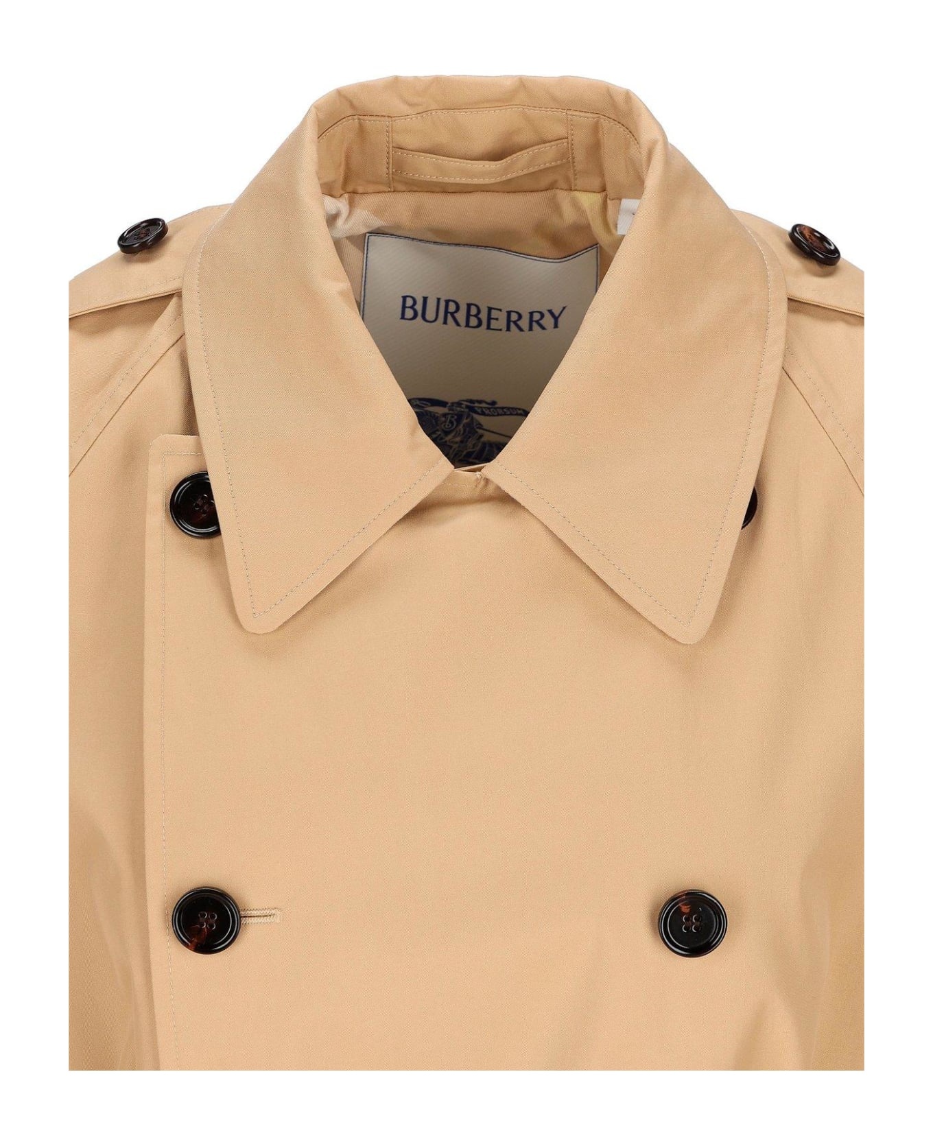 Double Breasted Belted Trench Coat - 3