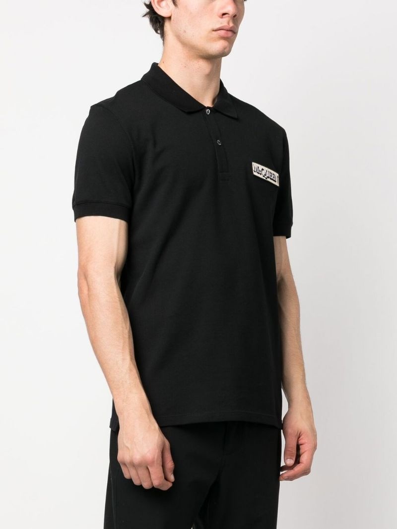 logo-patch polo shirt - 3